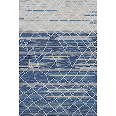 Premium Machine Washable Mayfield AMF1025 Navy 10' x 14' Rug