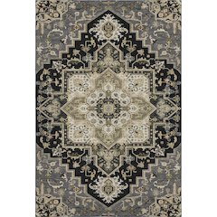 Premium Machine Washable Mayfield AMF1036 Black 10' x 14' Rug