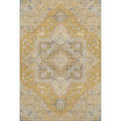 Premium Machine Washable Mayfield AMF1036 Gold 10' x 14' Rug