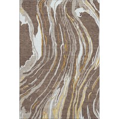Premium Machine Washable Mayfield AMF1037 Brown 10' x 14' Rug