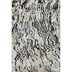 Premium Machine Washable Mayfield AMF1038 Black 10' x 14' Rug