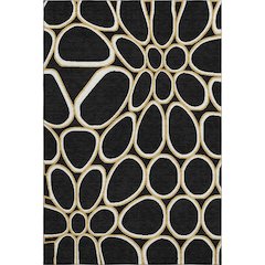 Premium Machine Washable Mayfield AMF1041 Black 10' x 14' Rug