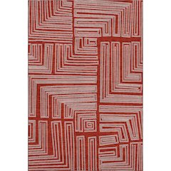 Premium Machine Washable Mayfield AMF1045 Red 10' x 14' Rug