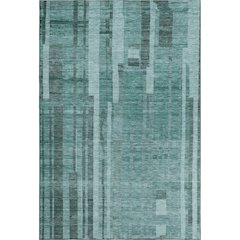 Premium Machine Washable Mayfield AMF1063 Teal 10' x 14' Rug