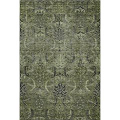 Premium Machine Washable Mayfield AMF1082 Olive 10' x 14' Rug