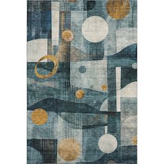 Premium Machine Washable Mayfield AMF1126 Teal 10' x 14' Rug