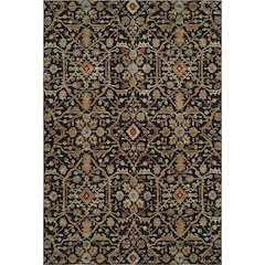 Premium Machine Washable Mayfield AMF1130 Black 10' x 14' Rug