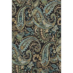 Premium Machine Washable Mayfield  Black 10' x 14' Rug