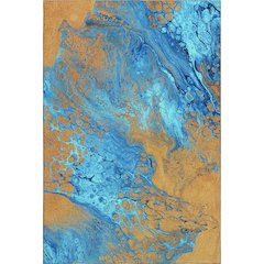 Premium Machine Washable Mayfield  Cobalt 10' x 14' Rug