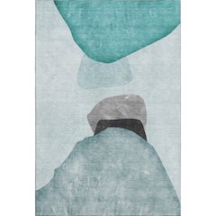 Premium Machine Washable Mayfield  Teal 10' x 14' Rug