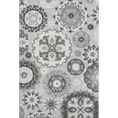 Premium Machine Washable Mayfield AMF763 Silver 10' x 14' Rug