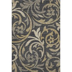 Premium Machine Washable Mayfield AMF764 Black 10' x 14' Rug