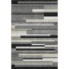 Premium Machine Washable Mayfield AMF766 Black 10' x 14' Rug