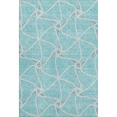 Premium Machine Washable Mayfield AMF948 Teal 10' x 14' Rug