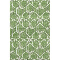 Premium Machine Washable Mayfield AMF950 Green 10' x 14' Rug