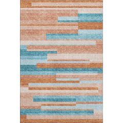 Premium Machine Washable Mayfield AMF956 Orange 10' x 14' Rug