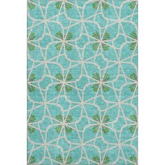 Premium Machine Washable Mayfield AMF958 Aqua 10' x 14' Rug