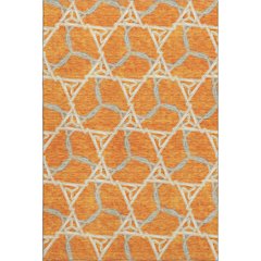 Premium Machine Washable Mayfield AMF959 Orange 10' x 14' Rug