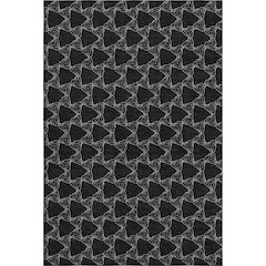 Premium Machine Washable Mayfield AMF960 Black 10' x 14' Rug