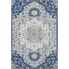 Premium Machine Washable Mayfield AMF985 Navy 10' x 14' Rug
