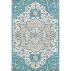 Premium Machine Washable Mayfield AMF985 Teal 10' x 14' Rug
