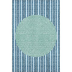 Premium Machine Washable Mayfield AMF994 Teal 10' x 14' Rug