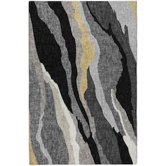 Luxury Washable Lorenzo Black 10' x 14' Rug