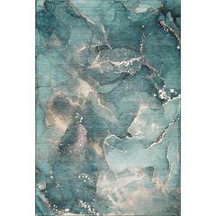 Luxury Washable Odyssey OY11 Teal 9' x 12' Rug