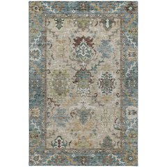 Indoor/Outdoor Silk Road Aqua 9' x 12' Rug