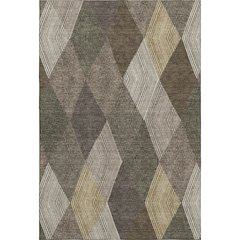 Luxury Washable Indoor/Outdoor The Reserve Brown 10' x 14' Rug