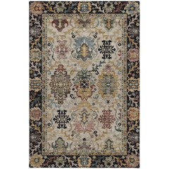 Indoor/Outdoor Silk Road Black 10' x 14' Rug