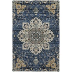 Indoor/Outdoor Silk Road Navy 10' x 14' Rug