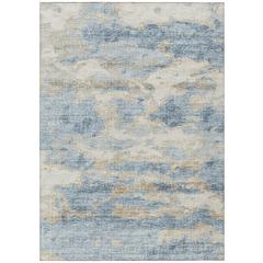 Indoor Accord AAC36 Blue Washable 10' x 14' Rug