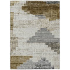Machine Washable Indoor/Outdoor Chantille Brown 2'6" x 3'10" Rug
