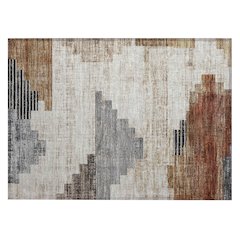 Machine Washable Indoor/Outdoor Chantille Paprika 1'8" x 2'6" Rug