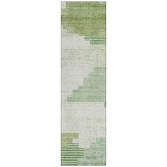 Machine Washable Indoor/Outdoor Chantille Sage 2'3" x 7'6" Runner Rug