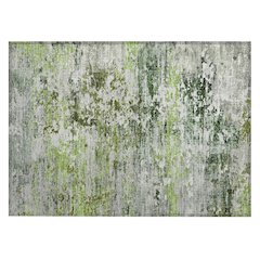 Machine Washable Indoor/Outdoor Chantille Aloe 1'8" x 2'6" Rug