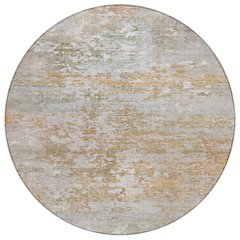 Machine Washable Indoor/Outdoor Chantille Coral 8' x 8' Round Rug