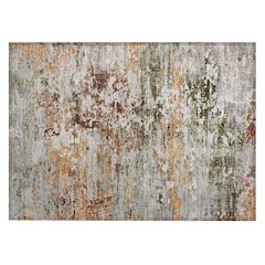 Machine Washable Indoor/Outdoor Chantille Terracotta 1'8" x 2'6" Rug