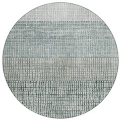 Machine Washable Indoor/Outdoor Chantille Aqua 8' x 8' Round Rug