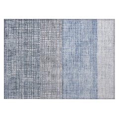 Machine Washable Indoor/Outdoor Chantille Blue 1'8" x 2'6" Rug