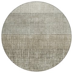 Machine Washable Indoor/Outdoor Chantille Taupe 8' x 8' Round Rug