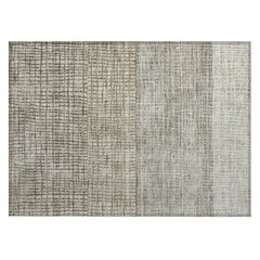 Machine Washable Indoor/Outdoor Chantille Taupe 1'8" x 2'6" Rug