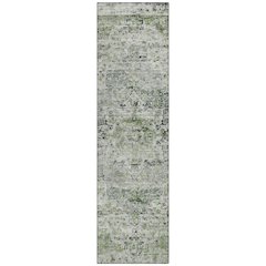 Machine Washable Indoor/Outdoor Chantille Aloe 2'3" x 7'6" Runner Rug