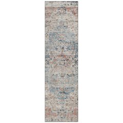 Machine Washable Indoor/Outdoor Chantille Beige 2'3" x 7'6" Runner Rug
