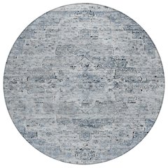 Machine Washable Indoor/Outdoor Chantille Sky 8' x 8' Round Rug