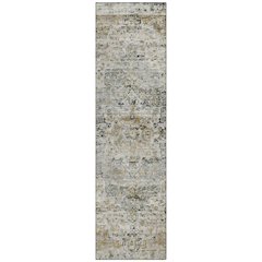 Machine Washable Indoor/Outdoor Chantille Taupe 2'3" x 7'6" Runner Rug