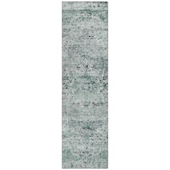 Machine Washable Indoor/Outdoor Chantille Teal 2'3" x 7'6" Runner Rug