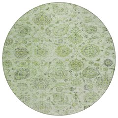 Machine Washable Indoor/Outdoor Chantille Aloe 8' x 8' Round Rug