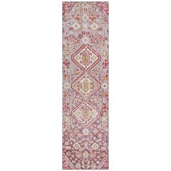 Machine Washable Indoor/Outdoor Chantille Merlot 2'3" x 7'6" Runner Rug